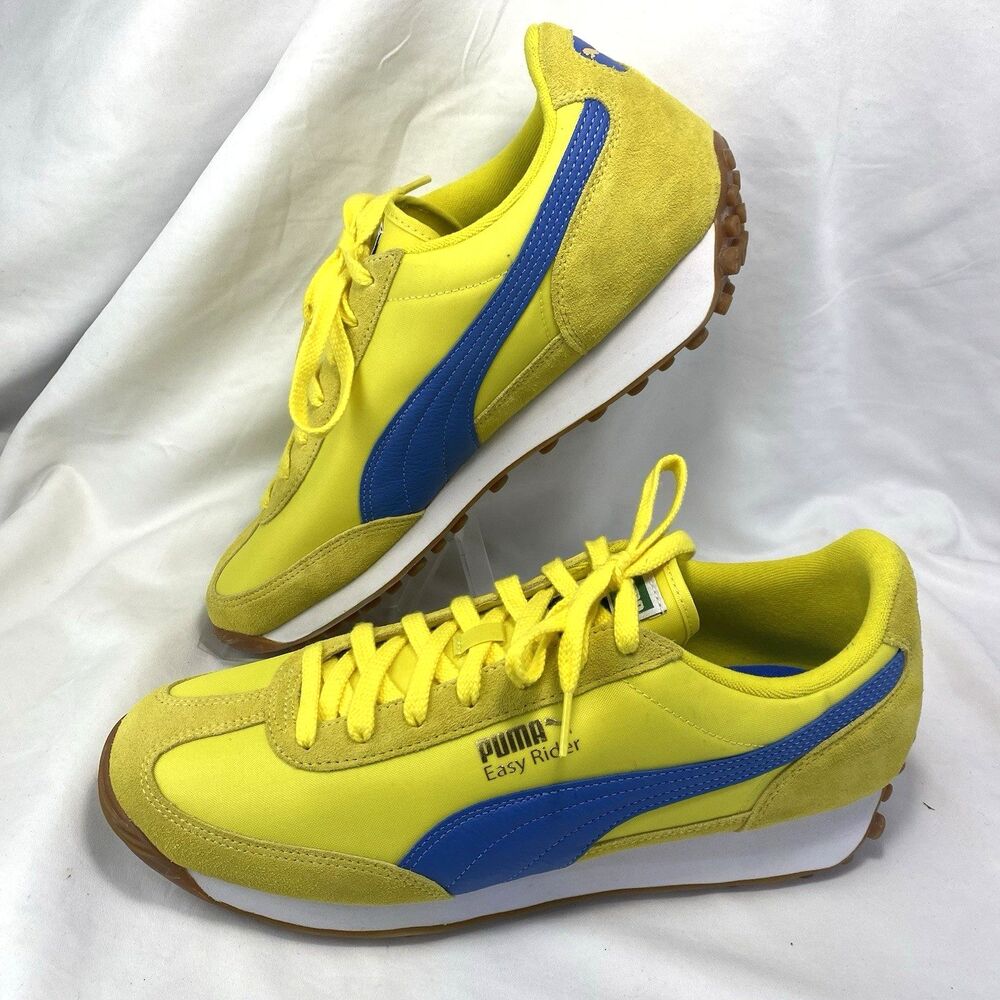 Puma Easy Rider Vintage Men's 12 Sneakers Speed Yellow/Bluemazing Federbein Sole